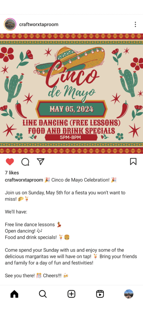 Cinco de mayo Instagram flyer