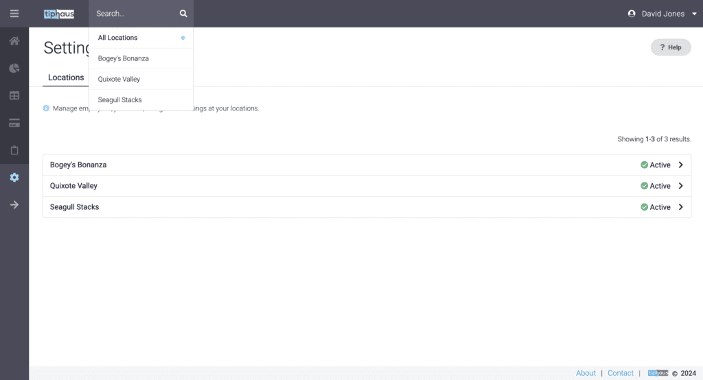 TipHaus Settings Page